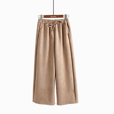 Női sportos-elegáns nadrág széles modellben, három színben