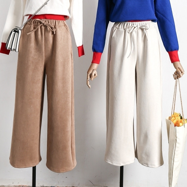 Γυναικεία αθλητικά κομψά παντελόνια σε ευρύ σχέδιο σε τρία χρώματα