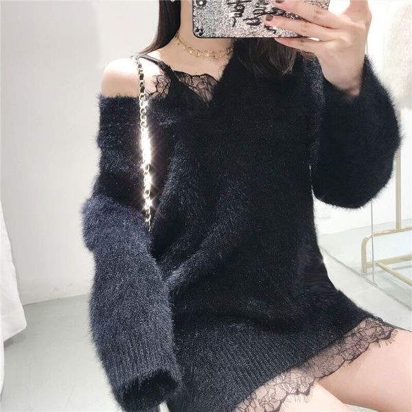 Rochie de dama in model pufos cu dantela