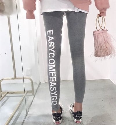 Elasztikus női leggings felirattal