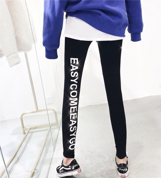 Γυναικείο ελαστικό κολάν με επιγραφή