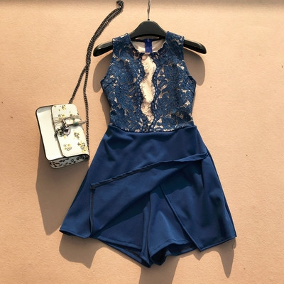 Elegáns női jumpsuit csipkeszoknyával, különböző színekben