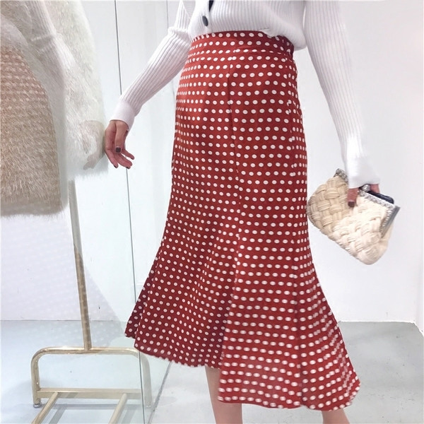 Γυναικεία φούστα με μεγάλη μέση σε δύο χρώματα