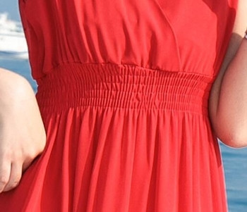 Дамска лятна рокля с широки презрамки в две разцветки