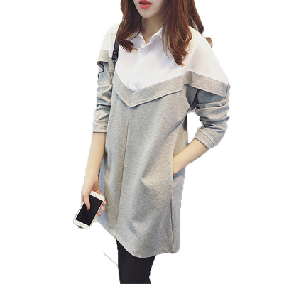 Tunica de primavara-toamna cu maneca lunga pentru gravide in doua culori