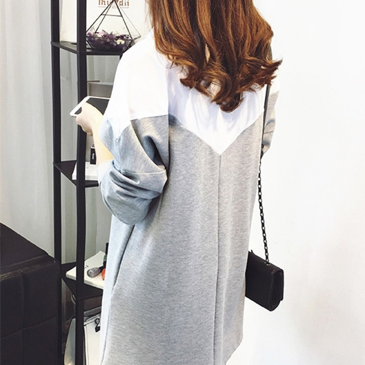 Tunica de primavara-toamna cu maneca lunga pentru gravide in doua culori