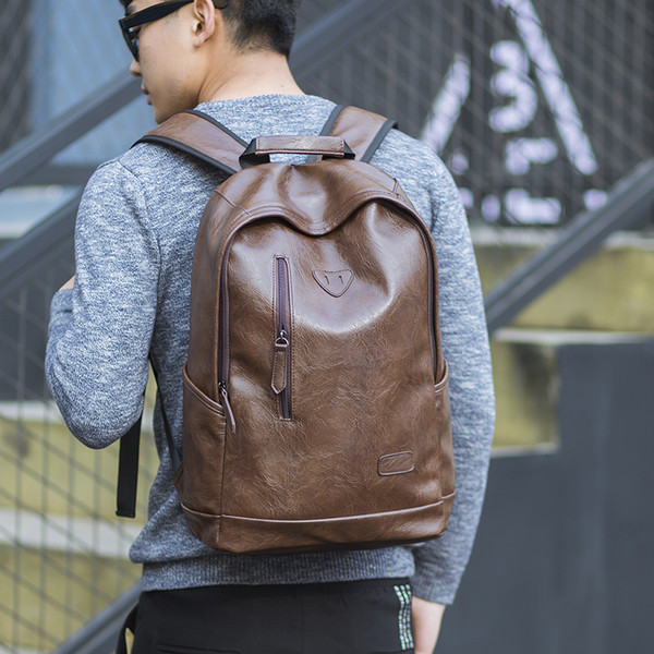 Modern férfi hátizsák öko bőrből, két színben