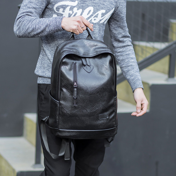 Modern férfi hátizsák öko bőrből, két színben