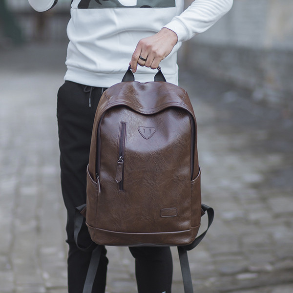 Modern férfi hátizsák öko bőrből, két színben