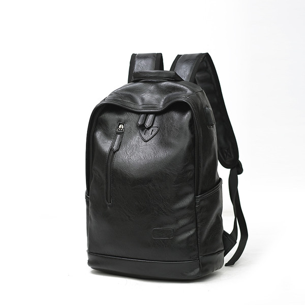 Modern férfi hátizsák öko bőrből, két színben