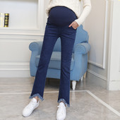 Alkalmi farmernadrág terhes nőknek kék és fekete színben