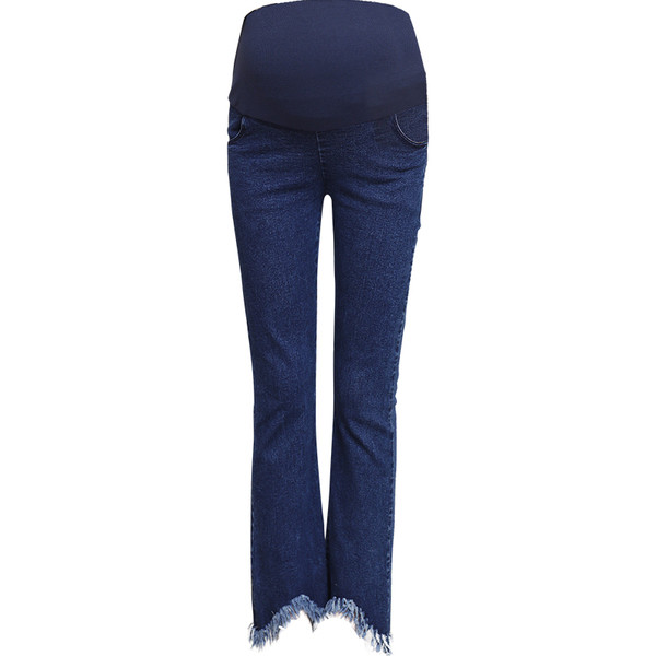 Alkalmi farmernadrág terhes nőknek kék és fekete színben