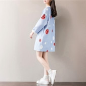 Rochie casual de dama cu buzunare si buburuze