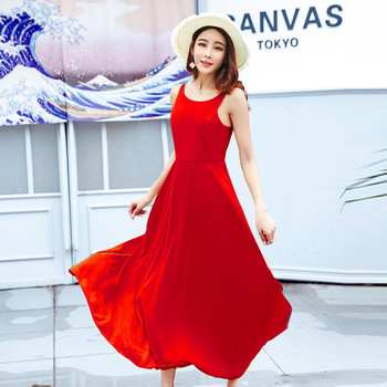 Rochie lunga de dama cu spatele deschis cu cravate