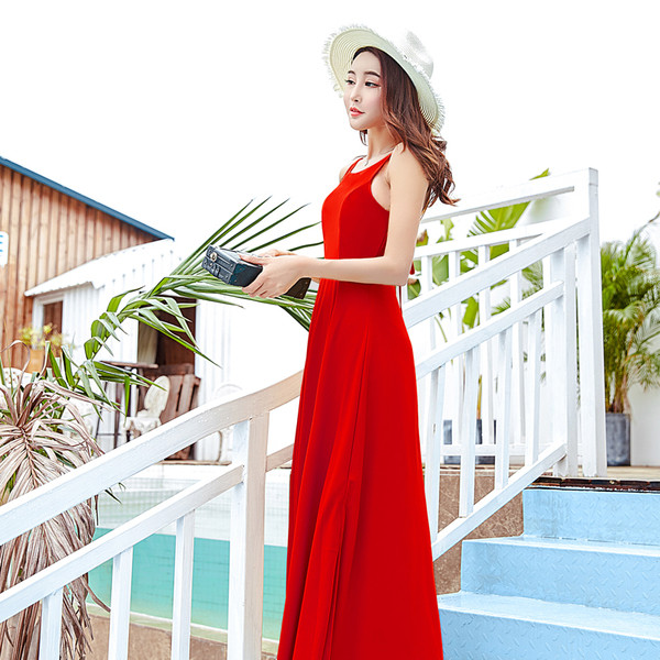 Γυναικείο μακρύ φόρεμα εξώπλατο