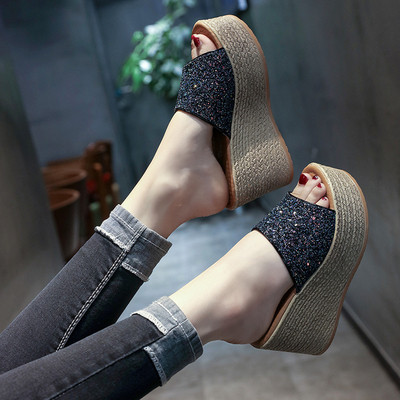 Women`s platform slippers in two models