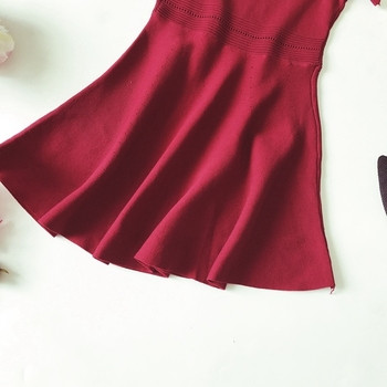 Rochie casual de dama de primavara in rosu