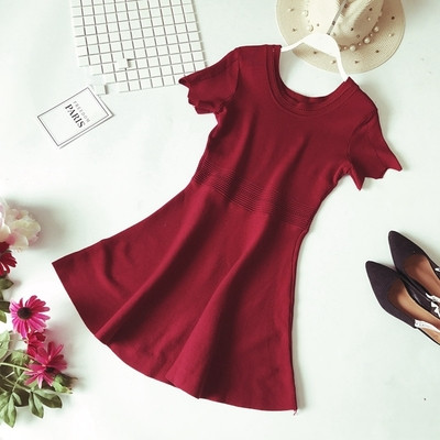 Rochie casual de dama de primavara in rosu