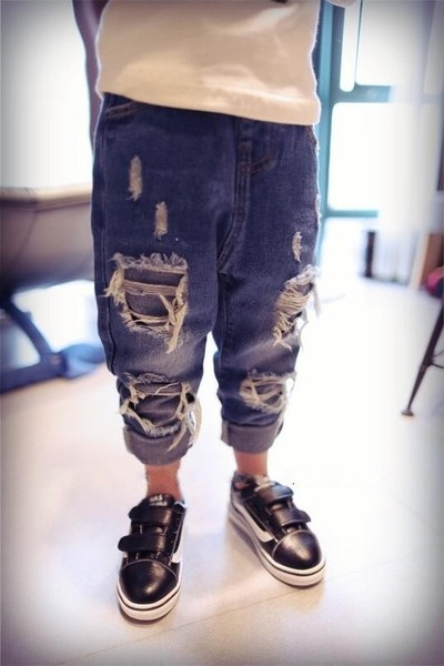 Tavaszi-őszi farmer egy fiúnak foltokkal