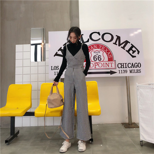 Κομψό μακρύ γυναικείο ολόσωμο παντελόνι σε δύο χρώματα