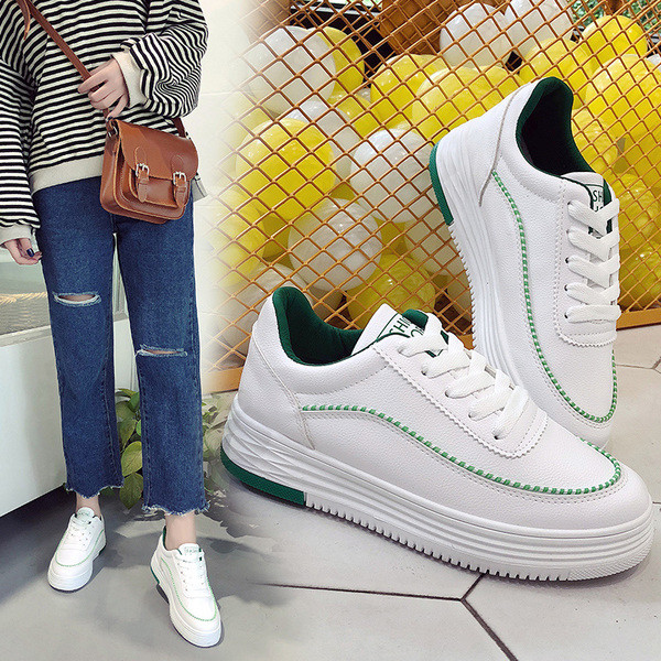 Αθλητικά casual γυναικέια αθλητικά παπούτσια σε πράσινο, μαύρο και ροζ χρώμα