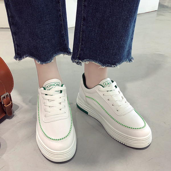 Αθλητικά casual γυναικέια αθλητικά παπούτσια σε πράσινο, μαύρο και ροζ χρώμα