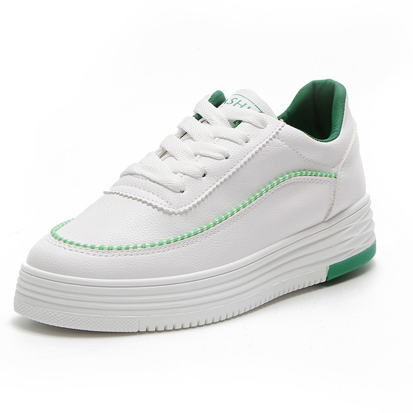 Αθλητικά casual γυναικέια αθλητικά παπούτσια σε πράσινο, μαύρο και ροζ χρώμα