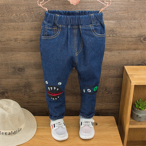 Αθλητικά-casual παιδικά τζιν για τα αγόρια με κινούμενα σχέδια