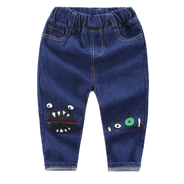 Αθλητικά-casual παιδικά τζιν για τα αγόρια με κινούμενα σχέδια