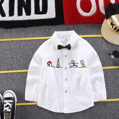 Sportos-elegáns gyerek ing fiúknak csokornyakkendő