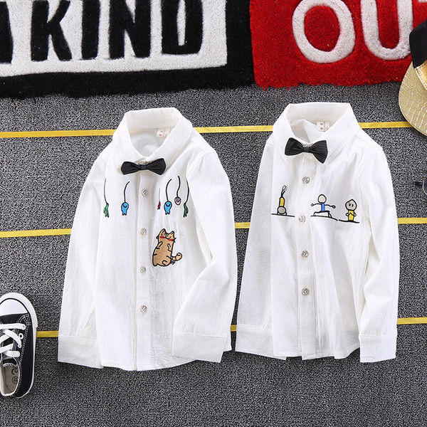 Sportos-elegáns gyerek ing fiúknak csokornyakkendő