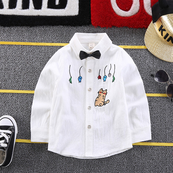 Sportos-elegáns gyerek ing fiúknak csokornyakkendő