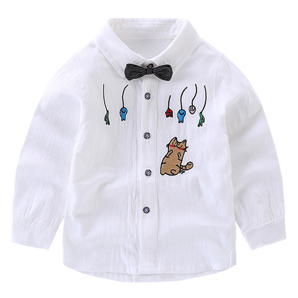 Sportos-elegáns gyerek ing fiúknak csokornyakkendő