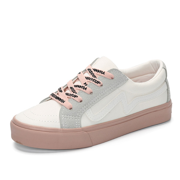 Καθημερινά γυναικεία αθλητικά παπούτσια για τρέξιμο με επίπεδη σόλα σε δύο χρώματα