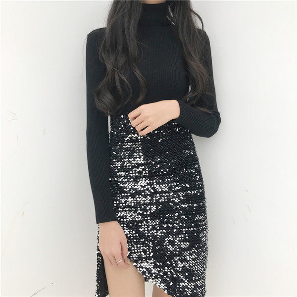 Κομψή γυναικέια φούσταμε πούλιες και με  ψηλή μέση σε δύο χρώματα