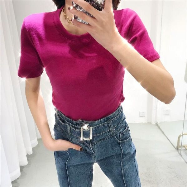 Καθημερινή γυναικεία μπλούζα με κοντό μανίκι σε τρία χρώματα