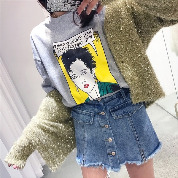 Κομψή γυναικεία μπλούζα με  φαρδύ μανίκι 3/4 σε γκρι, λευκό και μαύρο χρώμα