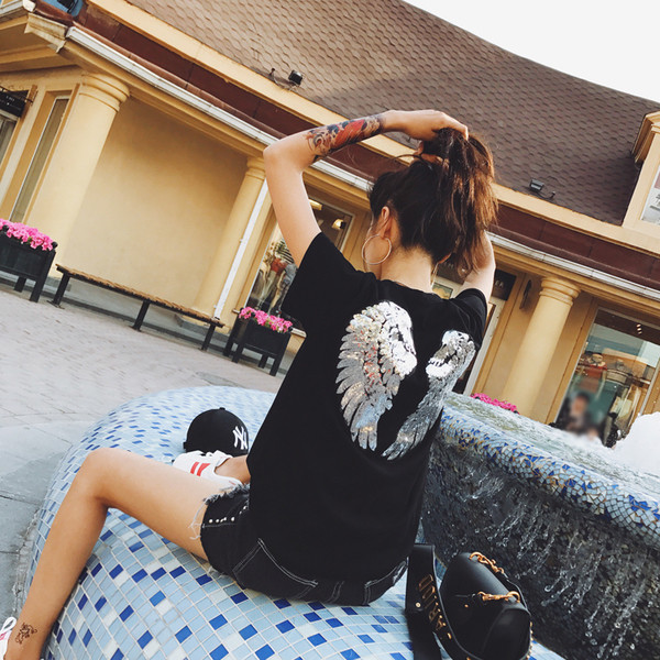 Γυναικείο μπλουζάκι σε μαύρο χρώμα