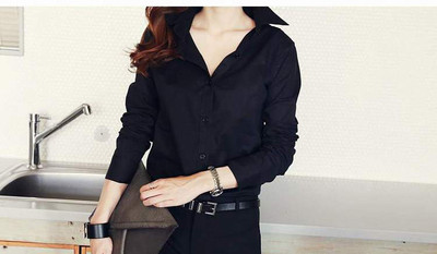 Cămașă elegantă de damă curată cu guler în două culori