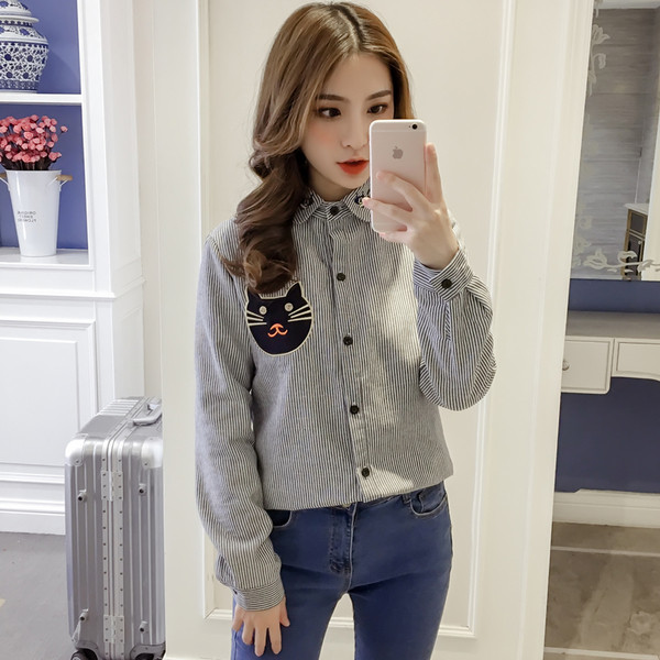 Cămașă de damă în mai multe culori cu broderie potrivită pentru uzul de zi cu zi