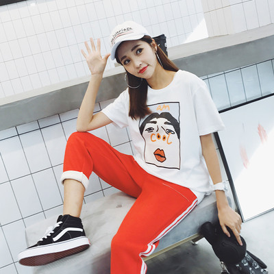 Tricou casual dama cu imprimeu si inscriptie alb