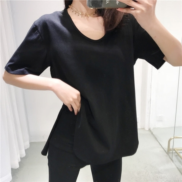 Καθημερινή άνετη μπλούζα με 3/4 μανίκι σε λευκό, μαύρο και γκρι