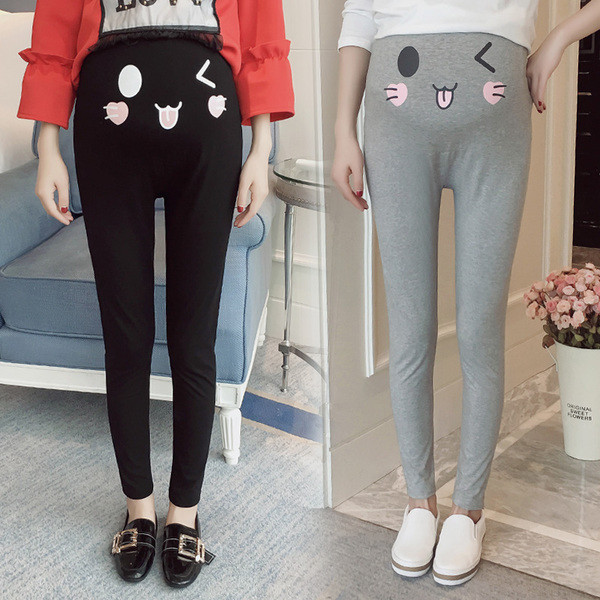 Női leggings terhes nőknek fekete és szürke színben, különféle felhasználási területeken