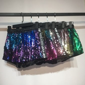 Pantaloni scurți moderni de dama cu paiete colorate in mai multe culori