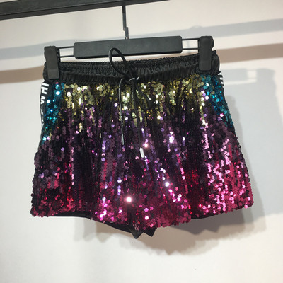 Pantaloni scurți moderni de dama cu paiete colorate in mai multe culori