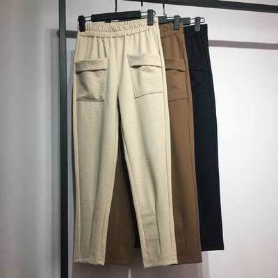 Pantaloni simpli de dama, potriviti pentru utilizarea de zi cu zi cu buzunare in mai multe culori