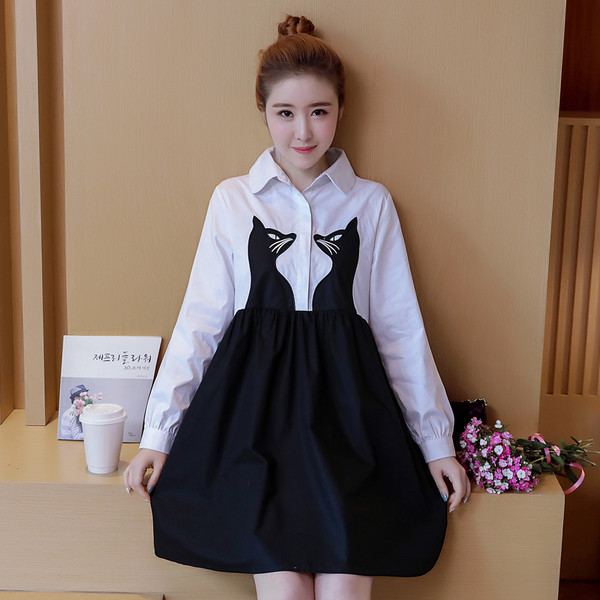 Casual φόρεμα για τις έγκυες γυναίκες σε δύο χρώματα