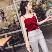 Maiou elegant pentru femei, subțire, în roșu