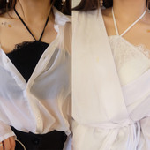 Bustiera de dama eleganta din dantela in alb si negru