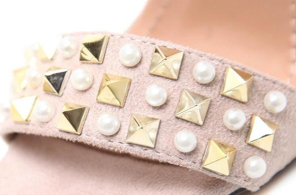 Sandale de dama elegante cu toc inalt si decor metalic